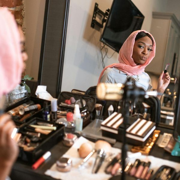 Infographic style image showing three phases of a workout routine.